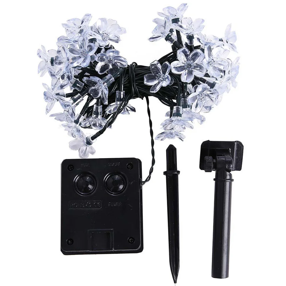 

50 LEDs Solar String Lights Waterproof Plastic Flowers Lamp for Outdoor Garden Party Wedding Decor SDF-SHIP