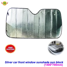 140X70cm Car Sunshade Sliver Sun Shade Windshield Visor Cover Front Rear Window UV Protection Shield Film Reflective Car Styling reflective car windshield sun shield heat shade silver