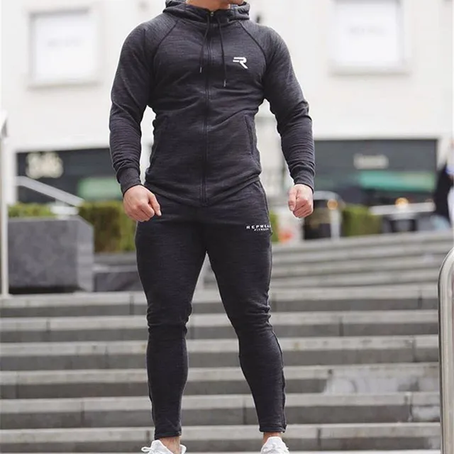 US $29.74 Sports Clothing Men Set Running Gym Sweatshirt Male Sportswear Tracksuit Fitness Body buildin Mens 