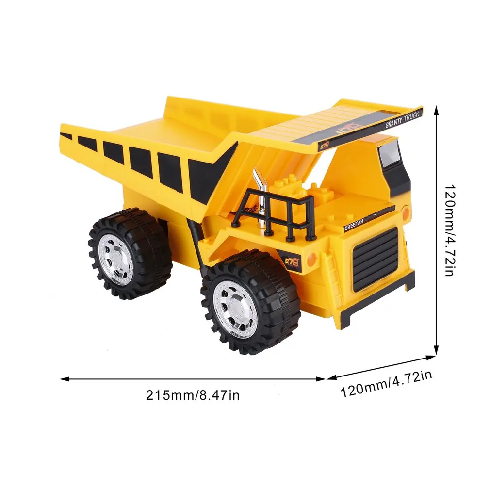 RC 4 колеса Инженерная Игрушечная модель автомобиля провода управления Дошкольное обучение для детей грузовики бульдозеры желтый