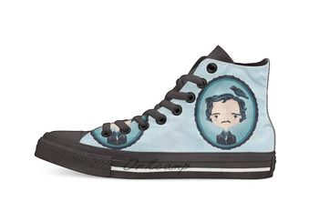 

Poe Crow Casual High Top Canvas shoes sneakers Light Walking Shoes