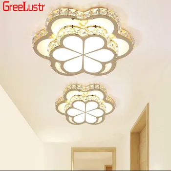 

Flowers LED Ceiling Lights Crystal Ceiling lamp Golden Corridor Lamps Lustre Acrylic Luminaria for Bedroom Light Iluminacion