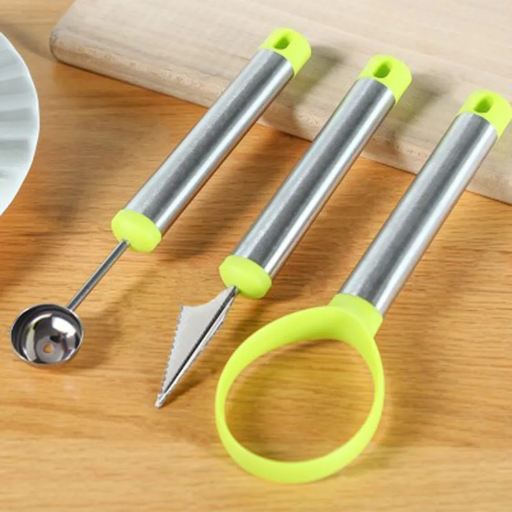 3Pcs/set multifunction watermelon fruit Carving Tools Kit Portable