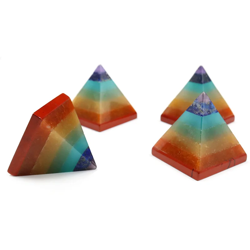 Рейки 7 Чакра натуральные камни кристалл Пирамида маятник кварц для лечения камень энергия pendulos духовная медитация ювелирные изделия
