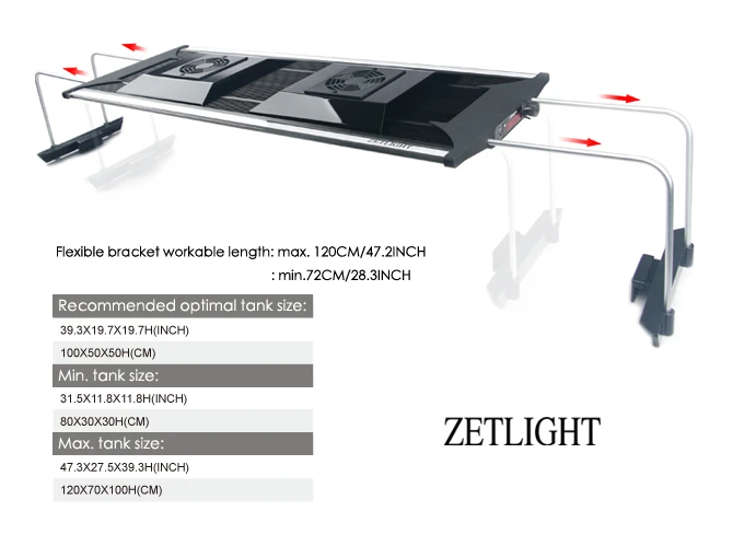 ZETLIGHT аквариумные огни ZT-6600/6600C имитировать восход и закат свет, море освещение для кораллов