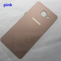 Для SAMSUNG Galaxy A3 A5 A7 A310 A510 A710 Задняя стеклянная крышка батарейного отсека задняя дверь Корпус чехол Задняя стеклянная крышка - Цвет: Розовый