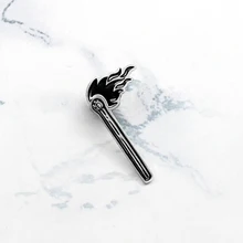 Black Burning Match Brooch Means Lighting Up The Dark Hope Metal Pin Jewelry Fashion Clothes Backpack Pin Jewelry Best Gifts