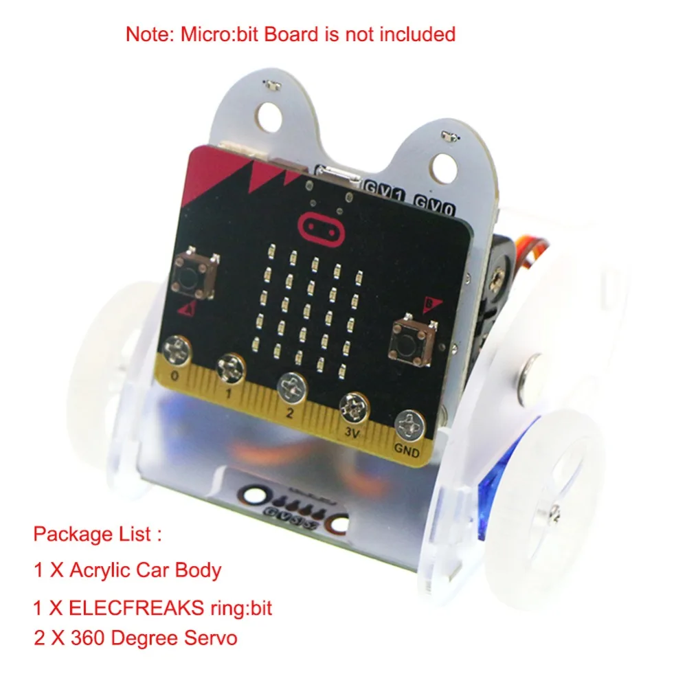 Кольцо: бит кольцо автомобиль V2 для Micro:bit образовательный умный робот комплект DIY