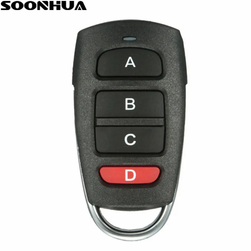 

SOONHUA Universal Wireless Remote Control 4 Buttons Copy Cloning Electric Garage Door Security Alarm Controller Key Fob Car Keys