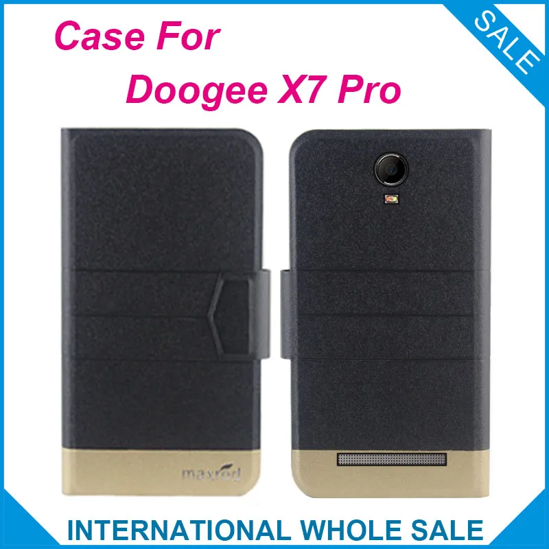 5 цветов супер! Чехол Doogee X7 Pro Модный деловой кожаный эксклюзивный чехол-книжка