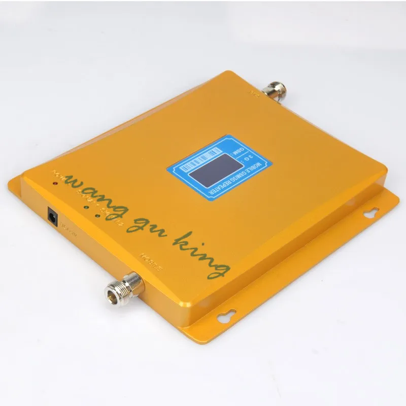 LCD Display ! Dual Band 3G W-CDMA 2100MHz + GSM 900Mhz Mobile Phone Signal Booster  Cell Phone Signal Repeater + Power Adapte