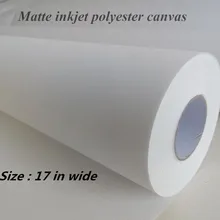 17in водостойкая матовая полиэфирная рулонная пигментная и красящая чернильная печать струйный холст