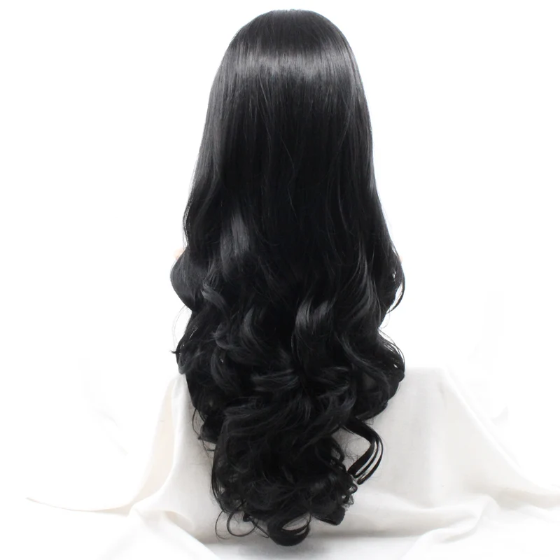 DLME Heat Resistant Lace Front Wig Natural Body Wave Glueless Synthetic Hair Long Fully Hair Wigs For Black White Women body-wave : image DLME Heat Resistant Lace Front Wig Natural Body Wave Glueless Synthetic Hair Long Fully Hair Wigs For Black White Women body-wave