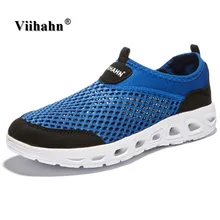 Viihahn 2017 Men Casual Shoes Summer Breathable Mesh Zapatillas For man Super Light Flats Shoes, Foot Wrapping Walking Shoes
