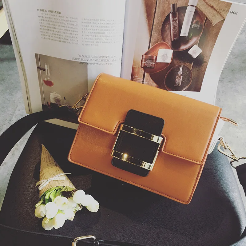

PU leather messenger bags women fashion tote shoulder bag College flap Students handbag crossbody casual