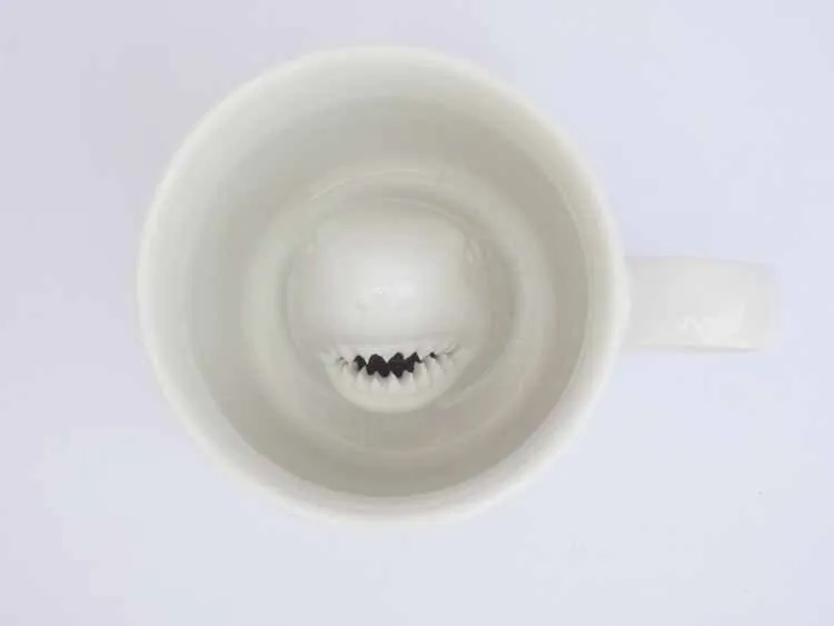 Новая керамическая кружка 3D персональная пародия акулы атака кофейные чашки особенности чисто белая офисная домашняя кружка для завтрака молока сока