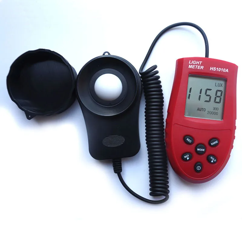 HS1010A Цифровой Люксметр Luxmeter 200000lux фотометр автоматическое измерение яркости