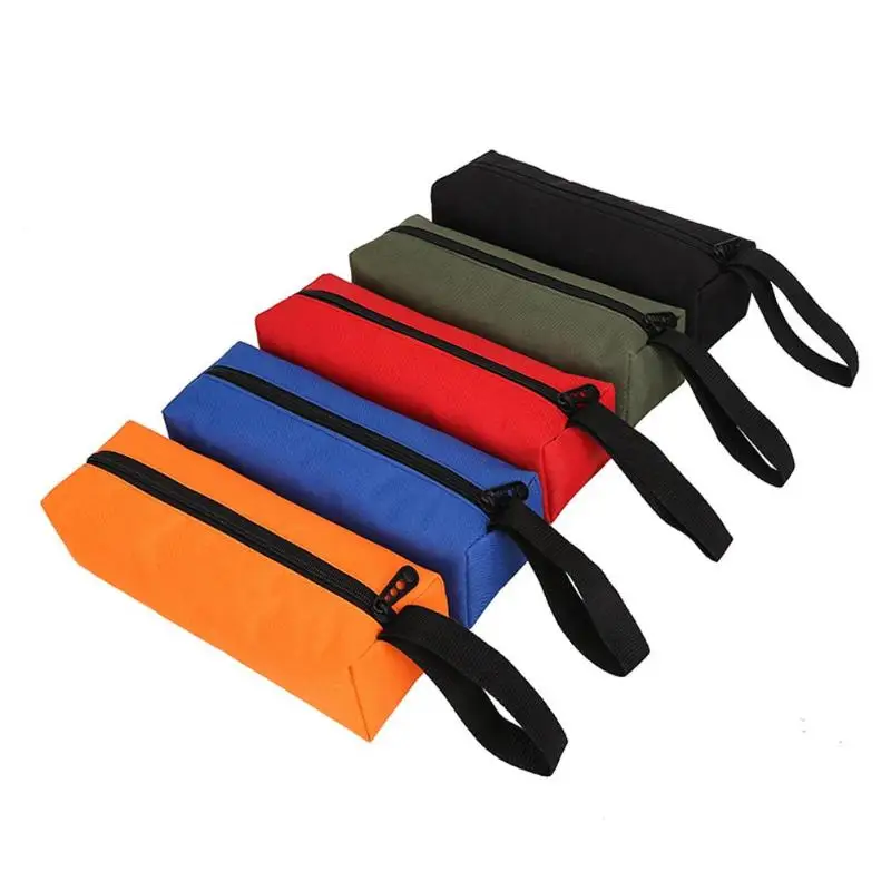 

Oxford Canvas Waterproof Storage Hand Tool Bag Screws Nails Drill Bit Metal Parts Fishing Travel Makeup Organizer Pouch Bag Case