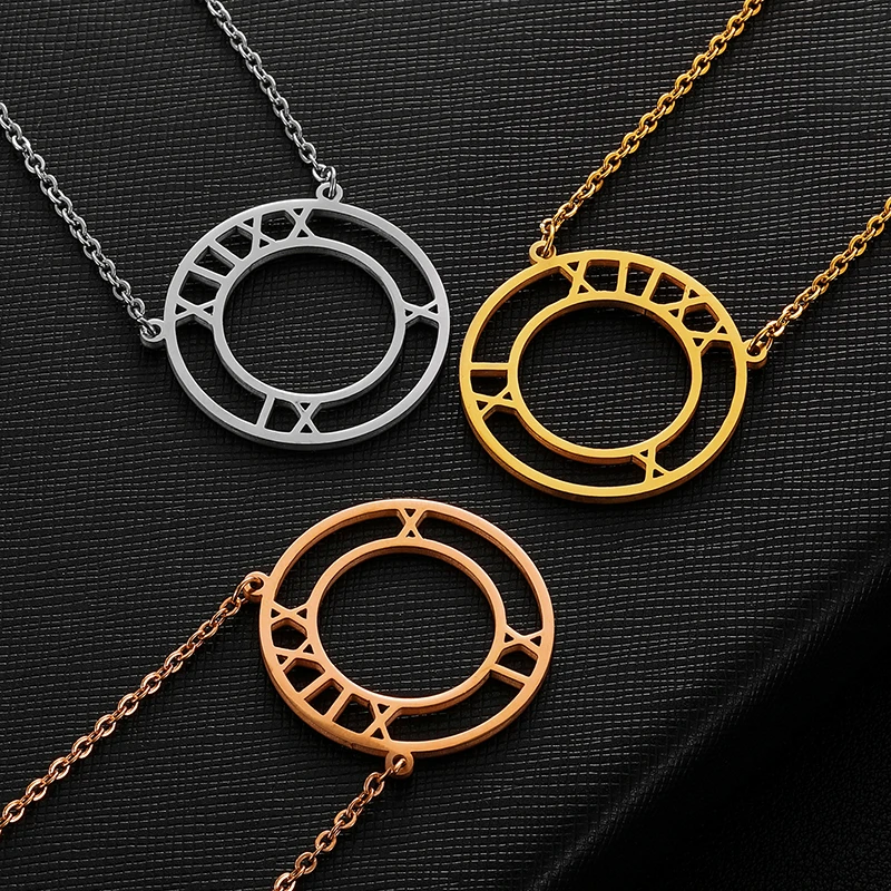 Any Personalized Name Necklace Stainless Steel Pendant Alison Font Fascinating Round Custom Women Jewelry Gift | Украшения и