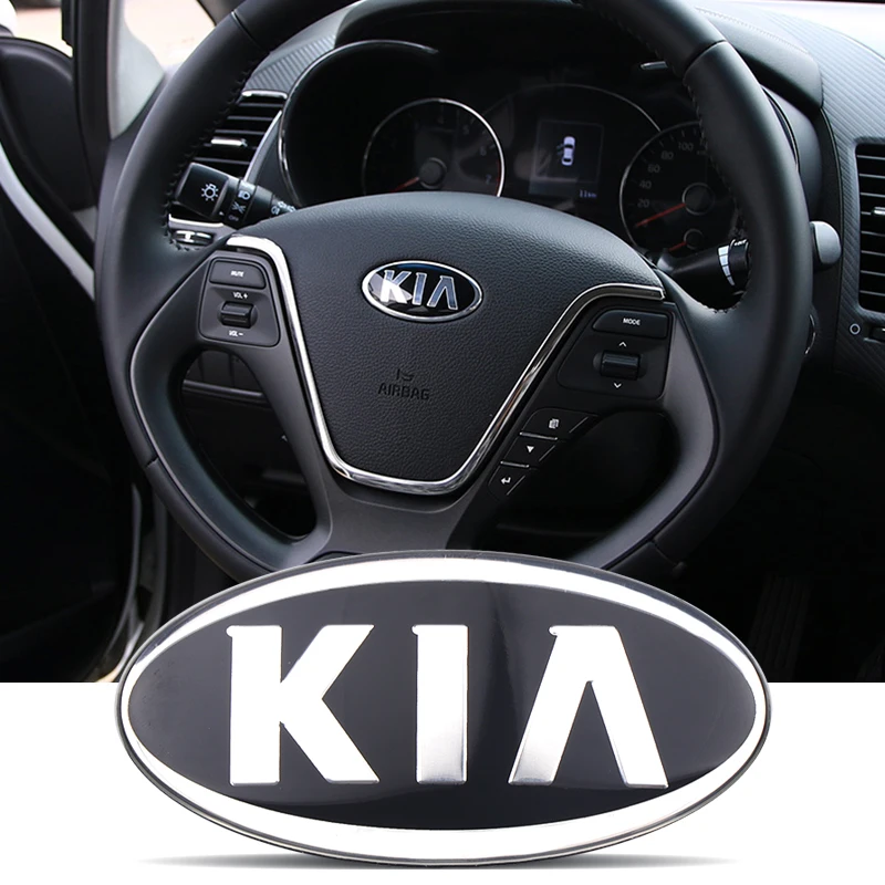 

8.5x4.3cm 3D sticker Car Front Rear Steering Wheel Badge Emblem For KIA OPTIMA K2/K3/K4/K5 Venga Car Accessories