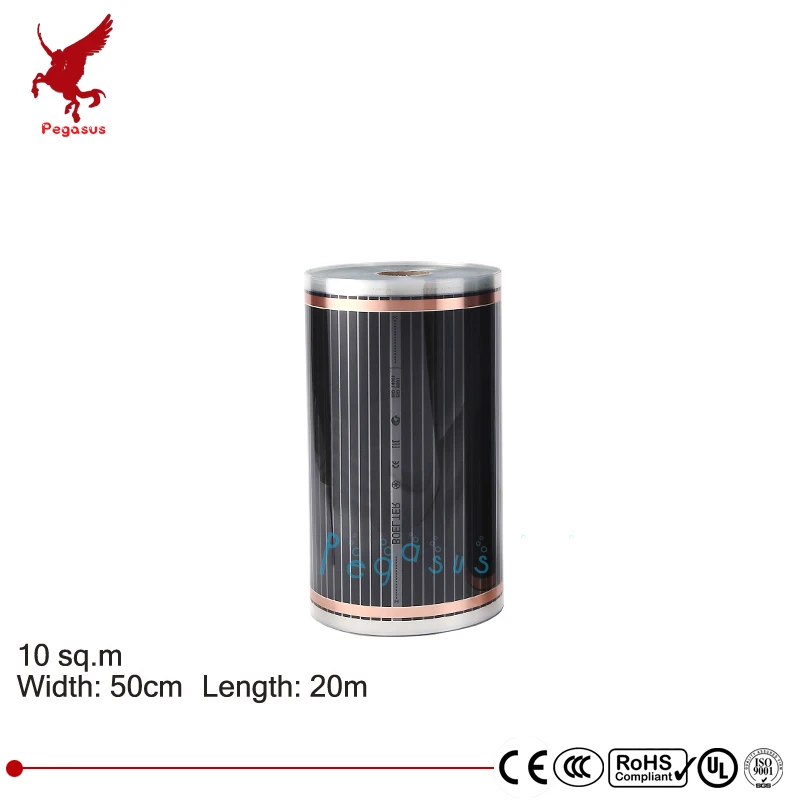 

10square meter Length 20m Width 50cm far infrared carbon crystal heating film high quality Heating mat Carbon fibre Heating film
