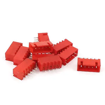 

10Pcs 2.54mm 5-pin Single Row Straight DIP Female Pin Header Strip Red