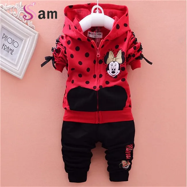 baby girls font b clothing b font sets cartoon minnie mouse 2016 winter font b children