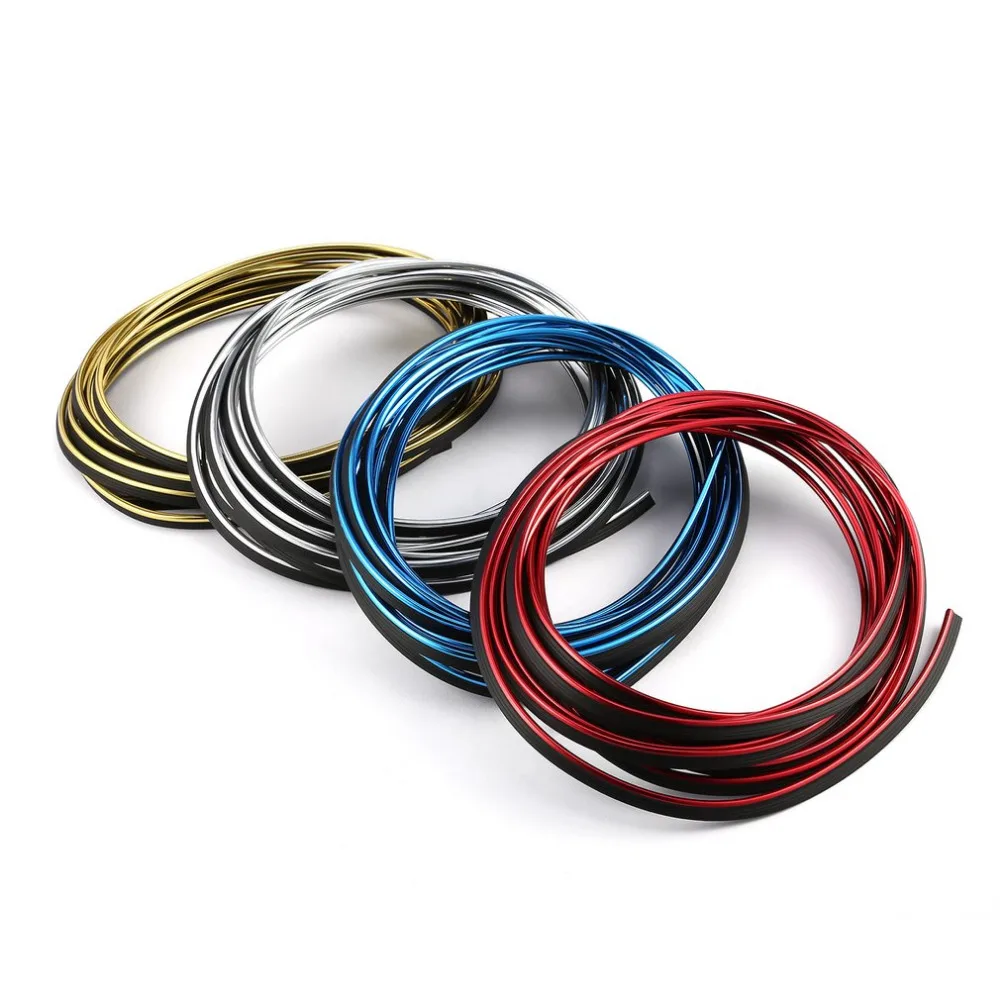 

New 16FT/5M Universal Car Interior Edge Interval Decorative Strip Moulding Decorative Line Doors Trim Waterproof Flexible Hot