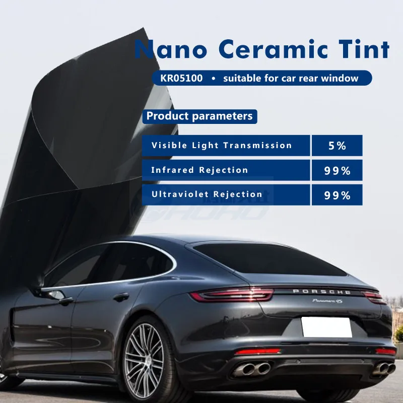 

1.52mx15m Dark black 4mil solar protection film security window tinting film for Auto Home Commericial window glass