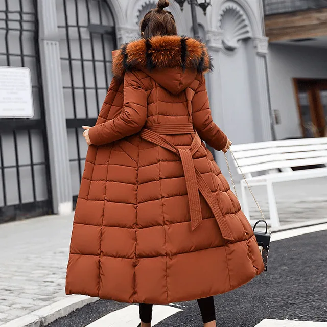 Buy Knee length Parkas Women Coat 2019 New Slim fit