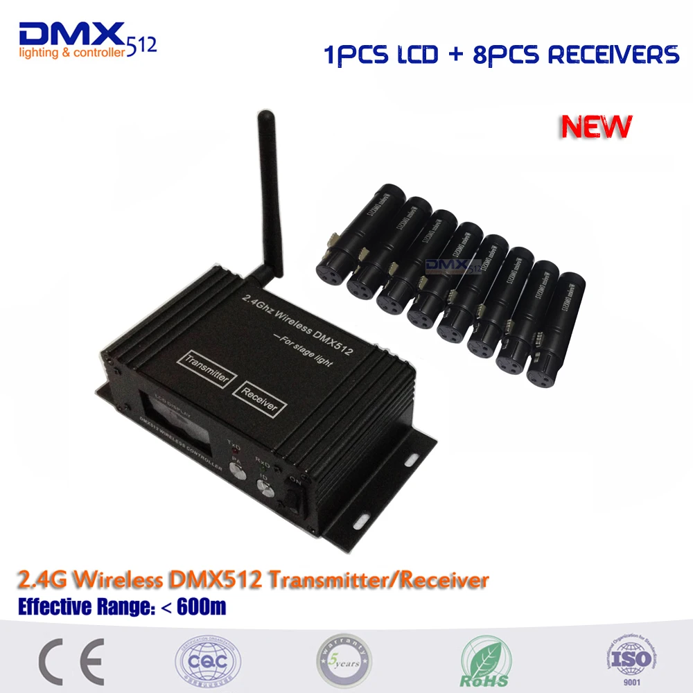 DHL Free shipping 2.4G Ism Dmx512 Wireless Female Xlr