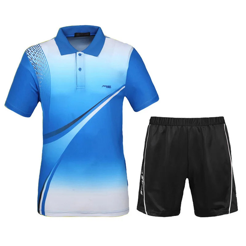 

Men Table Tennis Sets 2017 New Sports Series Wicking Breathable Tracksuit Men's Tennis Badminton Sportswear Suits