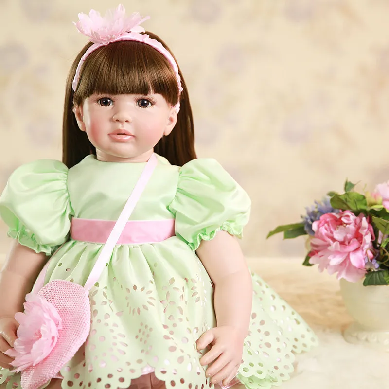 

dollmai collection bebe reborn with silicone body 58 cm Reborn Doll Baby Simulation Doll Play House Toys Cute Doll reborn girl b