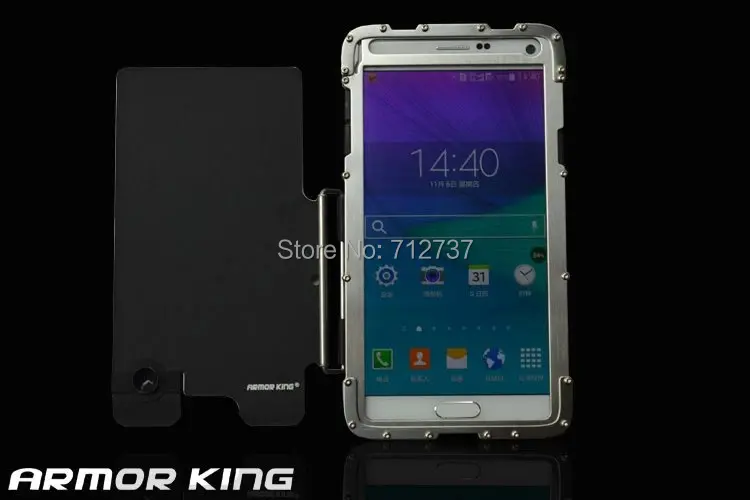 Защитный чехол ARMOR KING из нержавеющей стали, аксессуар для samsung Galaxy Note 4 N9100, элемент, флип-чехол для телефонов