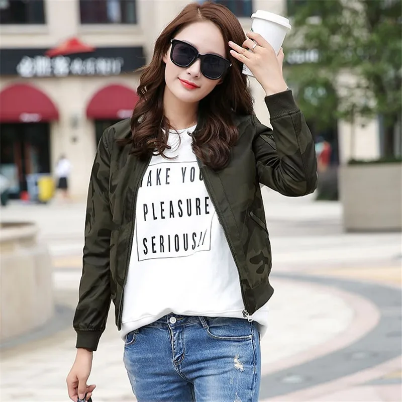 Moto Vestes Courte Pu Camouflage Cuir Tops Mode Q099 Femmes Armygreen De black 2018 En Baseball Ioqrcjv Survêtement Printemps HFzzqX