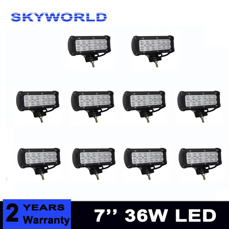 

Double Row 7inch 36W LED Light Bar Offroad Spot Flood Led Work Light Bar 12v 24v Truck SUV ATV 4WD 4x4 Led Bar