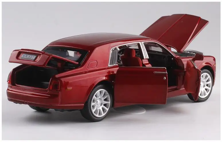 Высокая имитация Роскошная 6 открывалка двери автомобиля, 1:32 Масштаб сплава Вытяните назад модель автомобиля, muaical& мигающий, литая металлическая модель