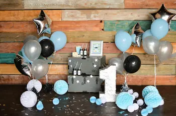 

decorations holiday one year birthday rustic wood backdrops Vinyl cloth High quality Computer print party backgrounds