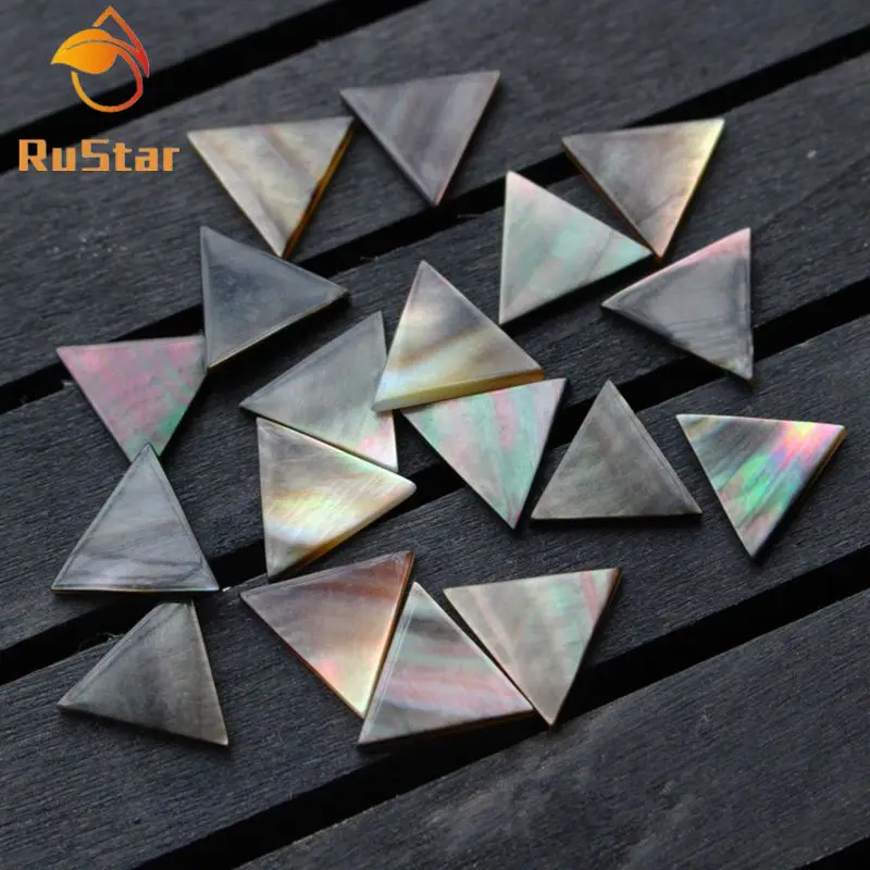 

100pcs/lot 14mm Natural Black Triangle Mother of Pearl shell for DIY Jewelry Triangle MOP Pearl shell For Setting