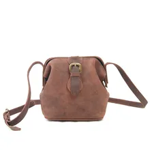 New Retro Women Messenger Bag Crazy Horse Leather Shoulder Bag for Ladies Vintage Crossbody Bags Female Mini Cross Body Bag