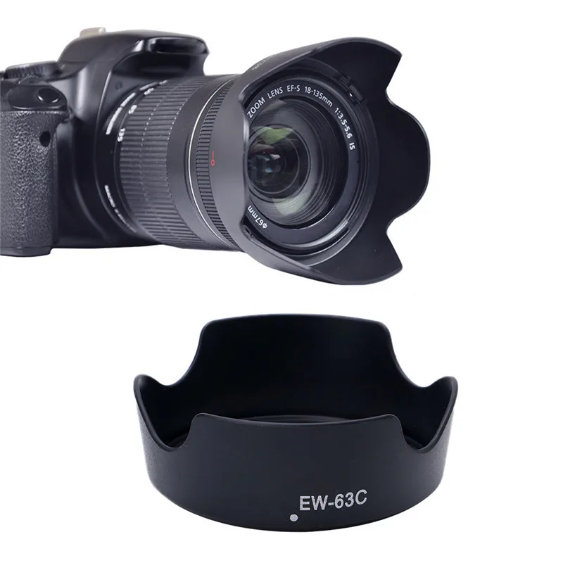

OOTDTY Camera Lens Accessories EW63C Camera Lens Hood Shade For Canon EF-S 18-55mm f/3.5-5.6 IS STM Dropshipping