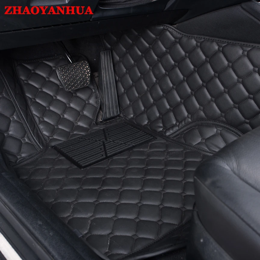 ZHAOYANHUA пользовательские автомобильные коврики чехол для Porsche Cayenne SUV 911 Cayman, Macan 5D Водонепроницаемые кожаные противоскользящие ковровые вкладыши