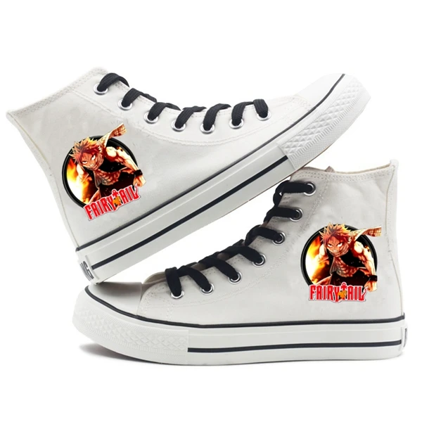 Женские и мужские кроссовки на плоской подошве с изображением сказочного хвоста дракона; парусиновая обувь для косплея; парусиновая обувь с героями мультфильмов; кроссовки в стиле кэжуал - Цвет: C White