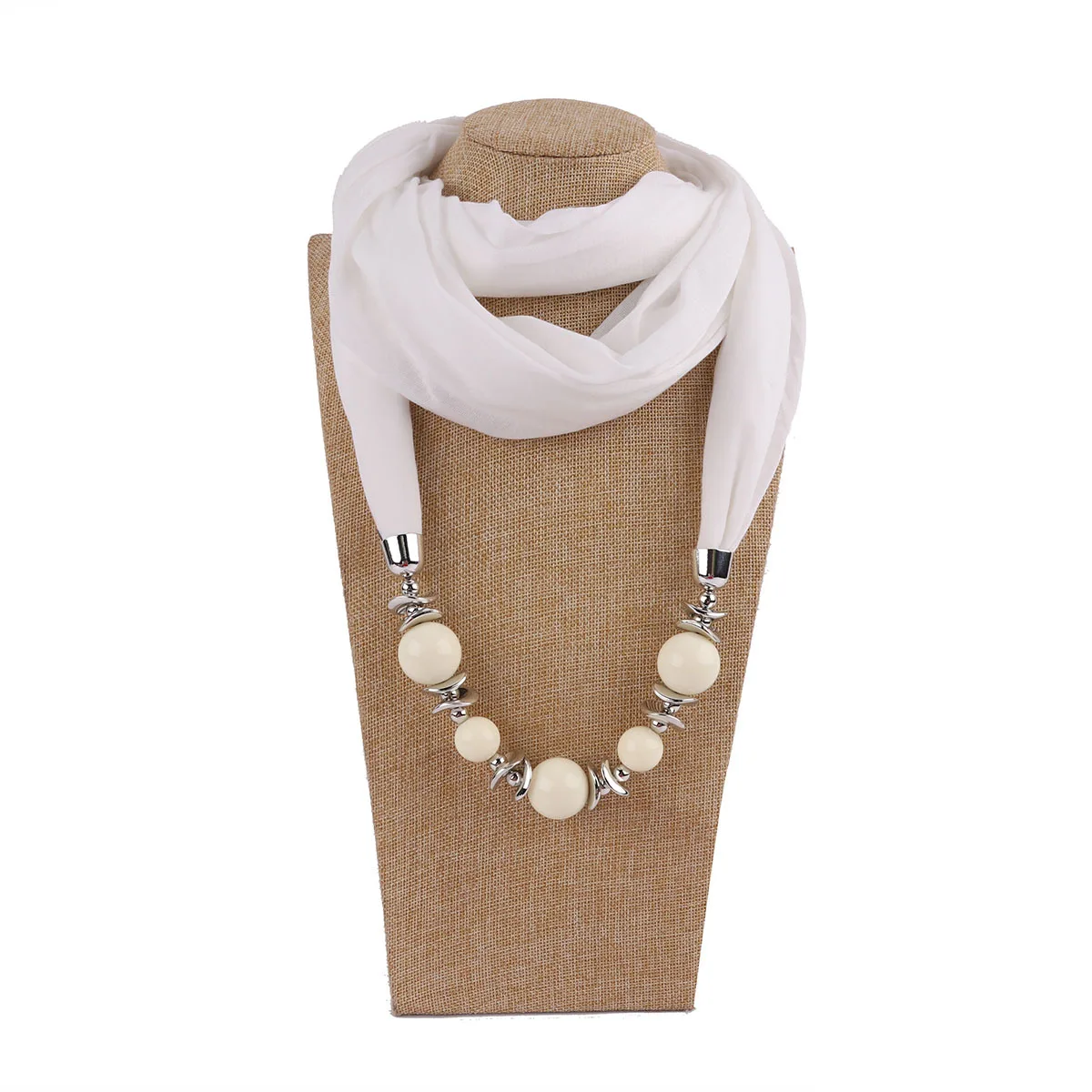 Модные обручи этническое ожерелье шарф для женщин шифоновый хлопковый шарф с подвеской Платки женские Аксессуары Шарф - Цвет: 5