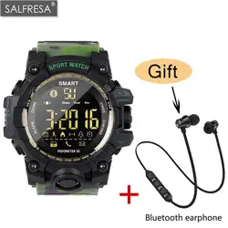 SALFRESA Смарт-часы EX16S Bluetooth Водонепроницаемый удаленного Управление фото долгого ожидания камуфляж спорта на открытом воздухе заряжающиеся