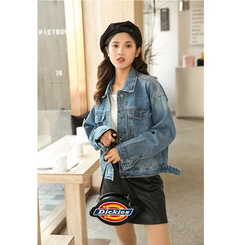 

Denim Jacket Women'S Korean 2020 Autumn New Short Jean Jackets Long-Sleeved Jean Short Jackets Women Coats Hip Hop Streetwear