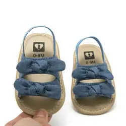 Летняя детская обувь для новорожденных; коллекция 2019 года; сандалии для ребенка; мягкая подошва; обувь с бантом; обувь для новорожденных