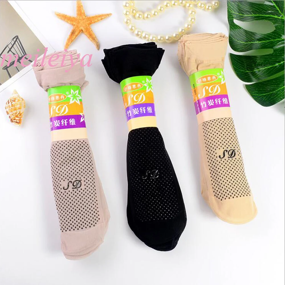 

MEILEIYA10 Pairs/Bag High Quality Velvet Socks Summer Ladies Core Wire Socks Short Silk Socks Fashion Hot Rubber Sole Skid Socks