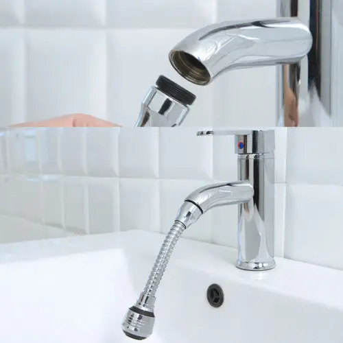 Durable Kitchen Bathroom Stainless Steel Shower Head 360 Degrees Swivel Water Connector Bidet Faucet Tap Adapter Home Essential