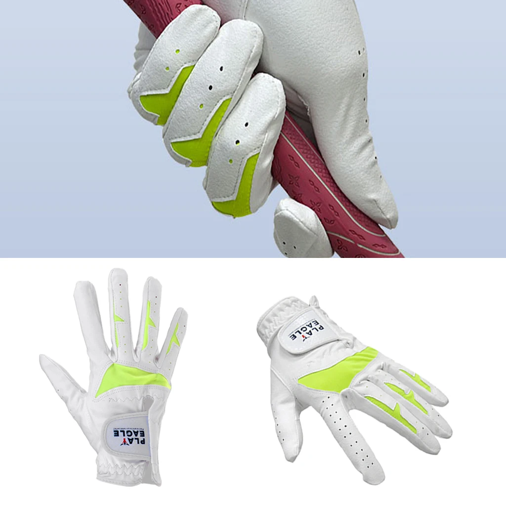 

Golfing Sports Men Women Left Right Hand Golf Glove Anti-slip Wear-resistant Microfiber PU Leather Breathable Abrasion Gloves